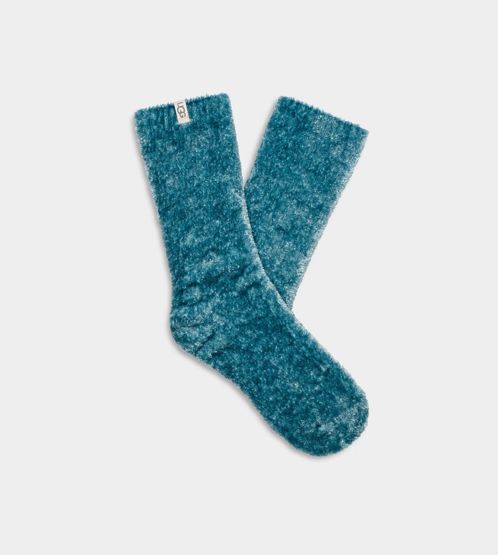 Ugg Sock Womens - Ugg Leda Cozy Blue - 672GQBEDY